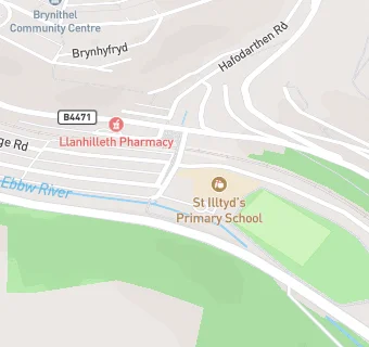 map for St Illtyd Primary School