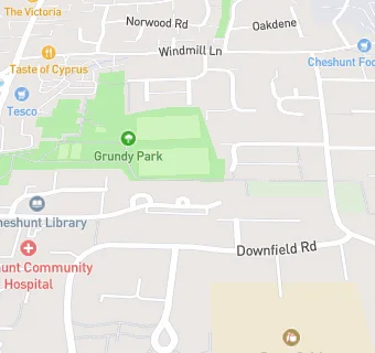 map for Cheshunt Community Hospital