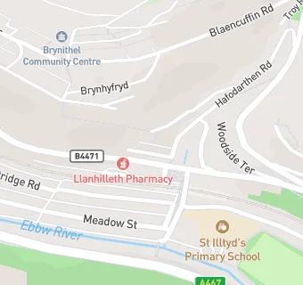 map for Brynhyfryd Primary School