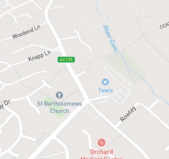 map for Arthur Winterbotham Memorial Hall