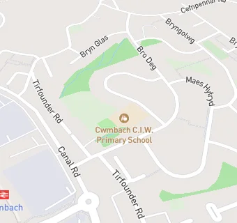 map for Cwmbach C.I.W. Primary School