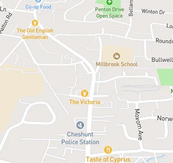 map for Mydentist, Turners Hill, Waltham Cross 