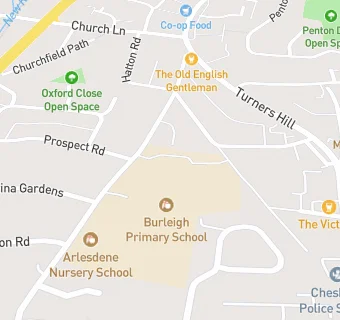 map for Burleigh Junior School