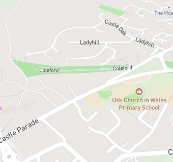 map for Usk C.V.. Primary School