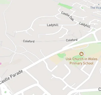 map for Usk Church In Wales Primary  School