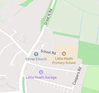 map for Little Heath Primary School