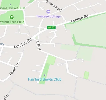 map for Fairford Bowling Club