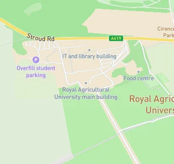 map for Royal Agricultural University