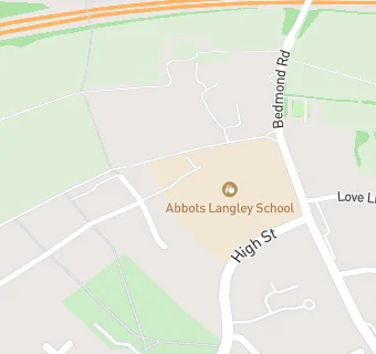 map for Abbots Langley School