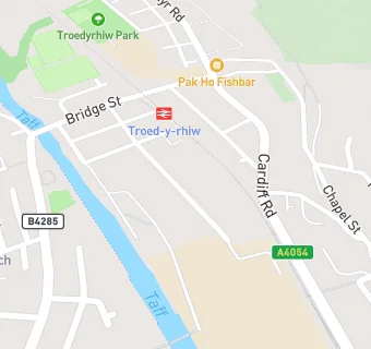 map for Troedyrhiw Junior School