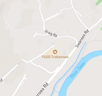 map for YGGD Trebannws