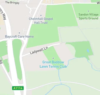 map for Great Baddow Lawn Tennis Club