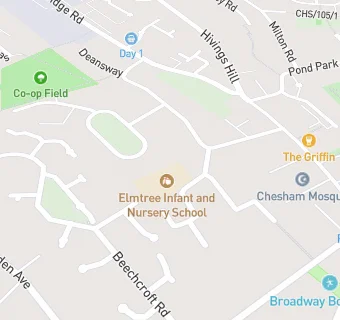 map for Elmtree Infant and Nursery School