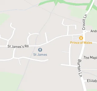 map for St James Church Hall