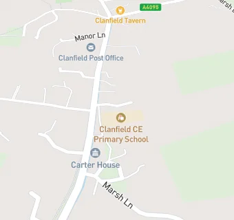 map for Clanfield CofE Primary School