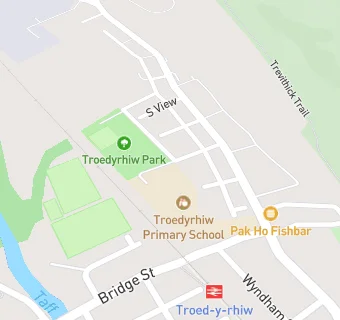 map for Troedyrhiw Primary School