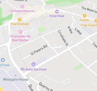 map for St Peter's Road Surgery