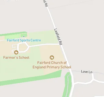 map for Fairford Church of England Primary School