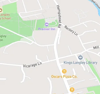 map for Kings Langley Services Club