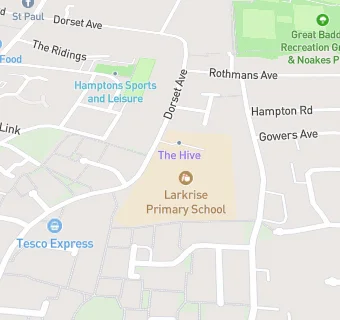 map for Larkrise Primary School