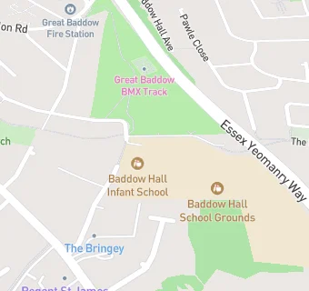 map for Baddow Hall Infant School