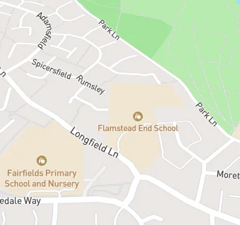 map for Flamstead End Junior School