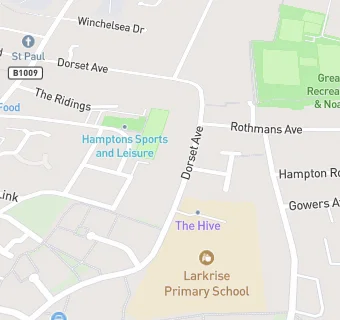 map for Larkrise Primary School