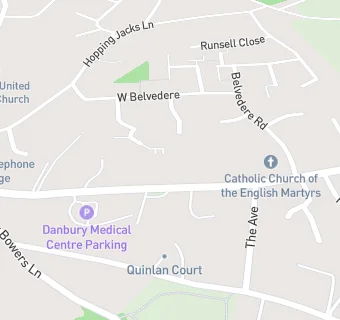 map for Danbury Medical Centre