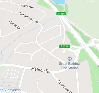 map for Baddow Village Surgery