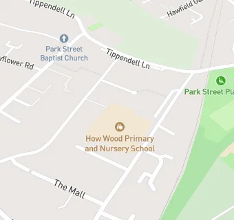 map for How Wood Primary and Nursery School