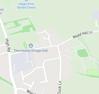 map for Thornwood Village Hall