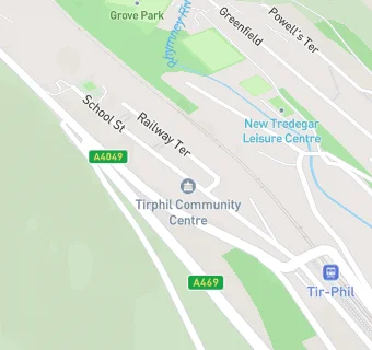 map for Tirphil Community Centre