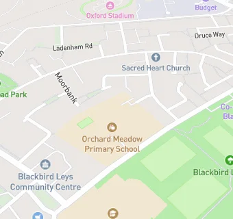 map for Orchard Meadow Primary School