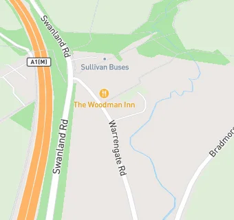 map for The Woodman Inn and Restaurant