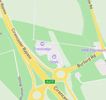 map for Cirencester Travel Lodge