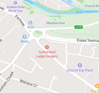 map for Sutherland Lodge Surgery