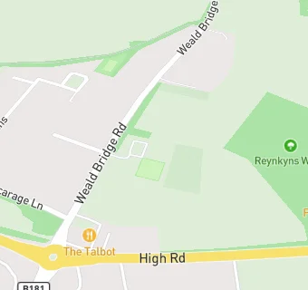 map for Bantham & Ongar Bowls Club