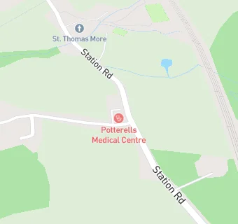 map for Potterells Medical Centre