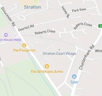 map for Aura Care Living Cirencester - Stratton Court Village