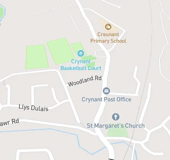 map for Crynant Youth Club