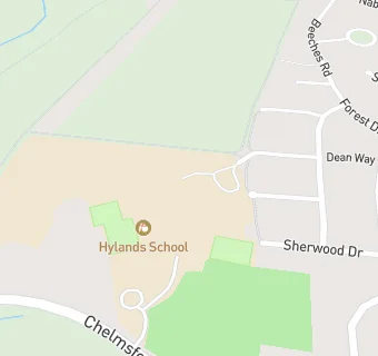 map for Hylands School