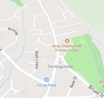 map for Kings Stanley Sports Club