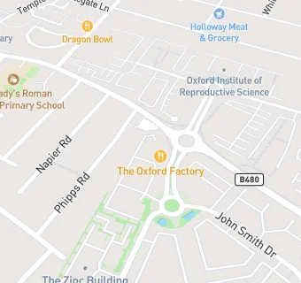 map for Oxford Factory