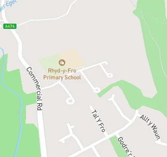 map for Rhydyfro Primary School