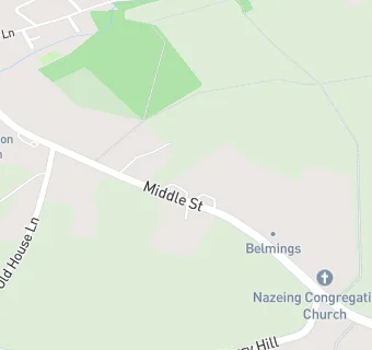 map for Nazeing Congregational Church Hall