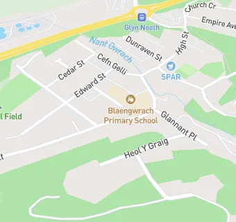 map for Blaengwrach Primary School