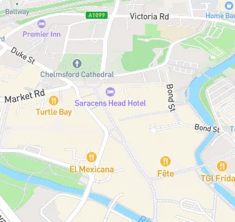 map for Saracens Head Hotel (The Garrison)