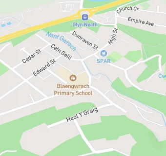 map for Blaengwrach Primary School