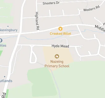 map for Nazeing Primary School