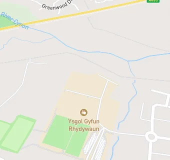 map for Ysgol Gyfun Rhydywaun